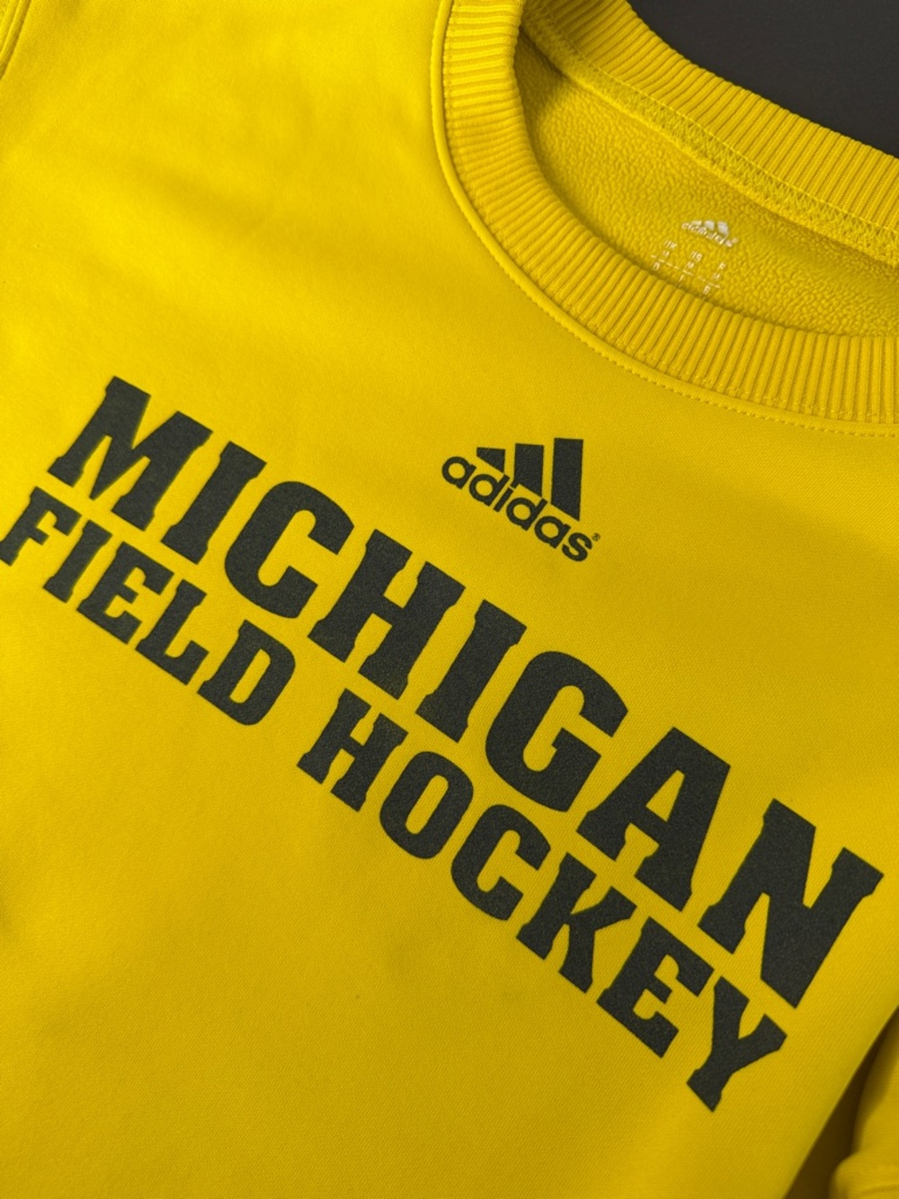 University of Michigan Wolverines Field Hockey Adidas Crew Neck Pullover Size M